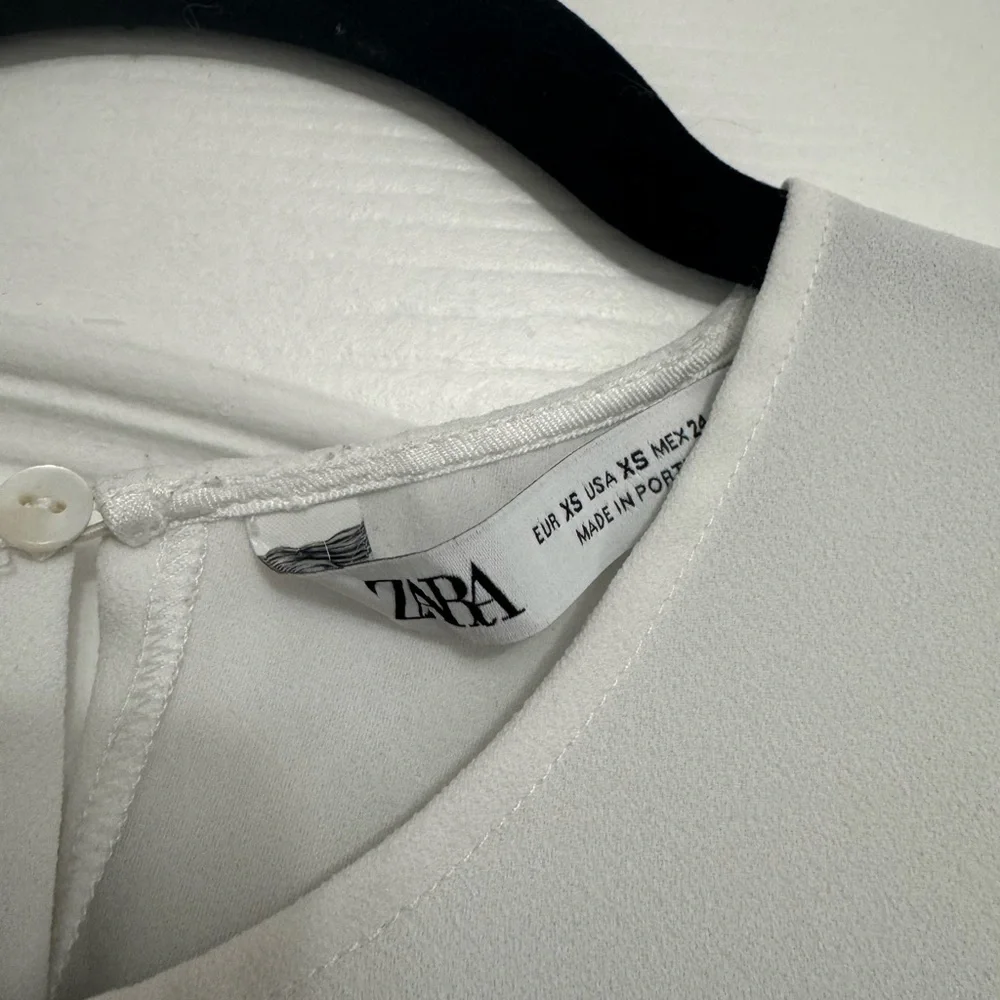Zara White Tie-Front Blouse - Picture 6 of 6
